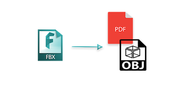 Converti FBX in PDF OBJ