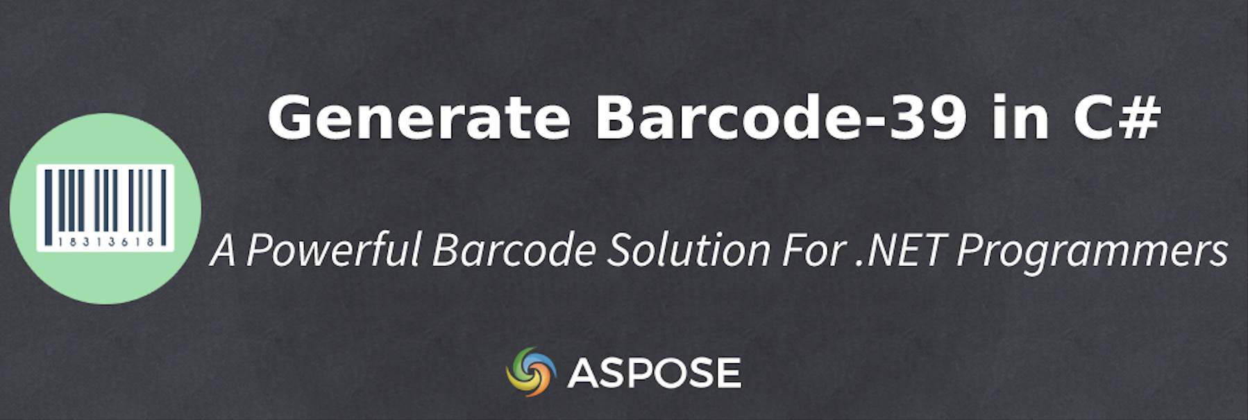 Genera Barcode-39 In C# Programmaticamente