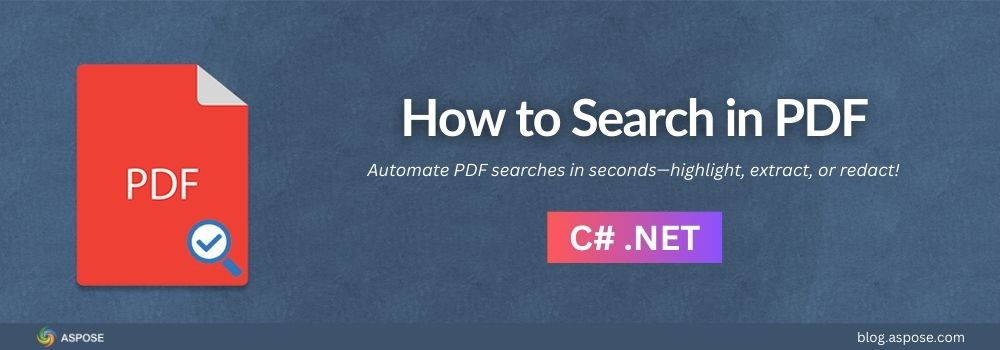 Cerca in PDF usando C#