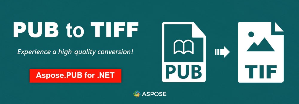 Converti PUB in TIFF in C# | Convertitore da editore a TIFF