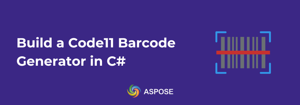 C#でのCode11バーコードジェネレーター