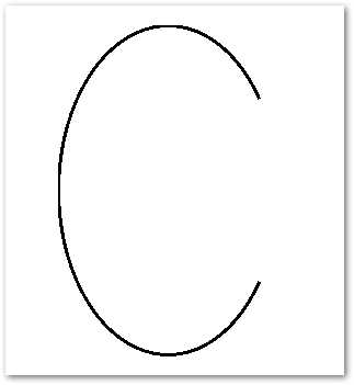 C# で弧を描く