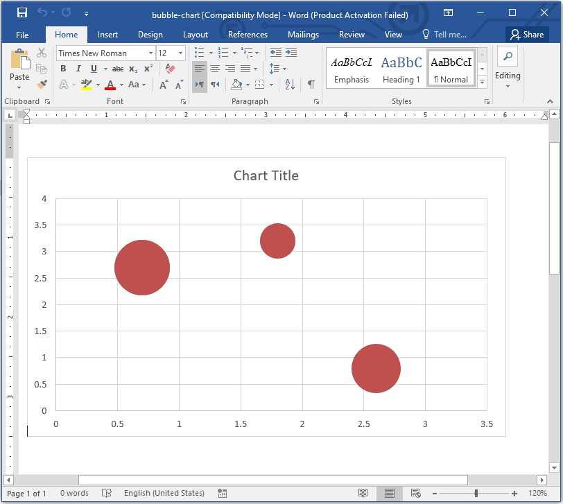 C#を使ってWord文書にバブルチャートを挿入