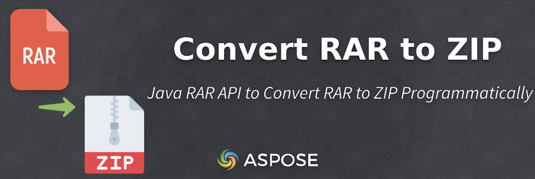 Java で RAR を ZIP に変換する - Java RAR API
