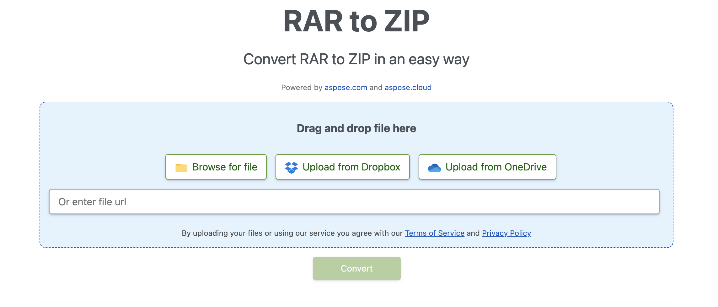 無料の RAR から Zip へのコンバーター