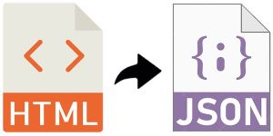 HTML에서 JSON으로 C#