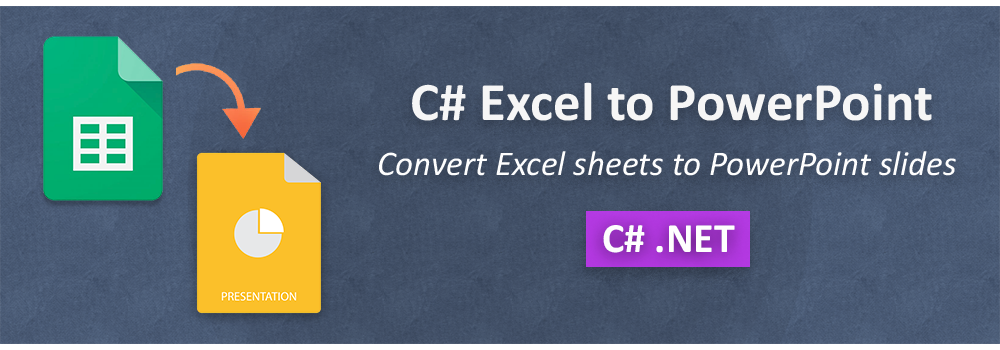 C#에서 Excel을 PPT로 변환