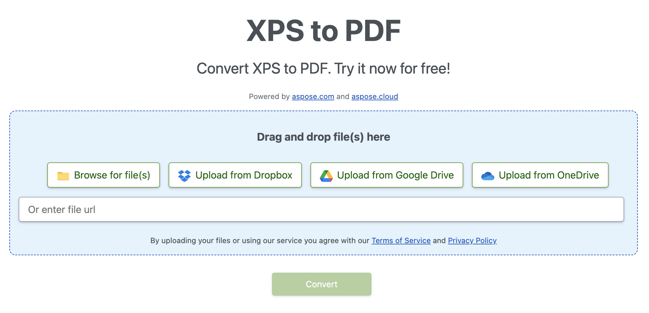온라인 XPS to PDF 변환기