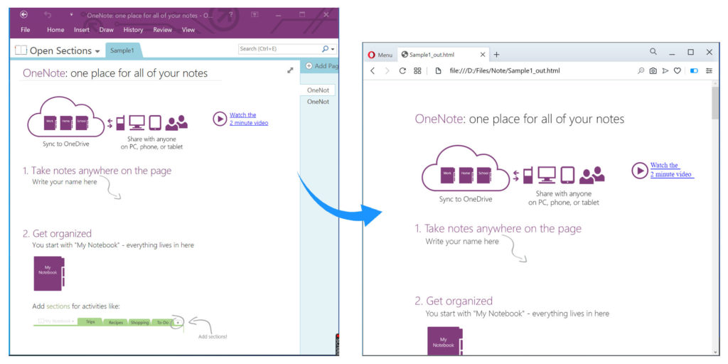 Convert Existing OneNote Document to HTML using C#