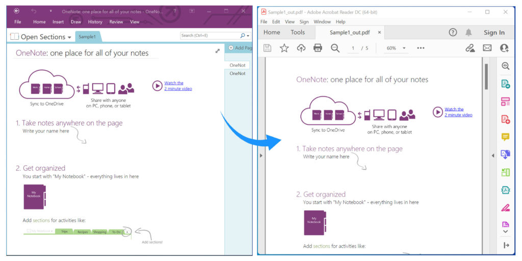Convert Existing OneNote Document to PDF using C#