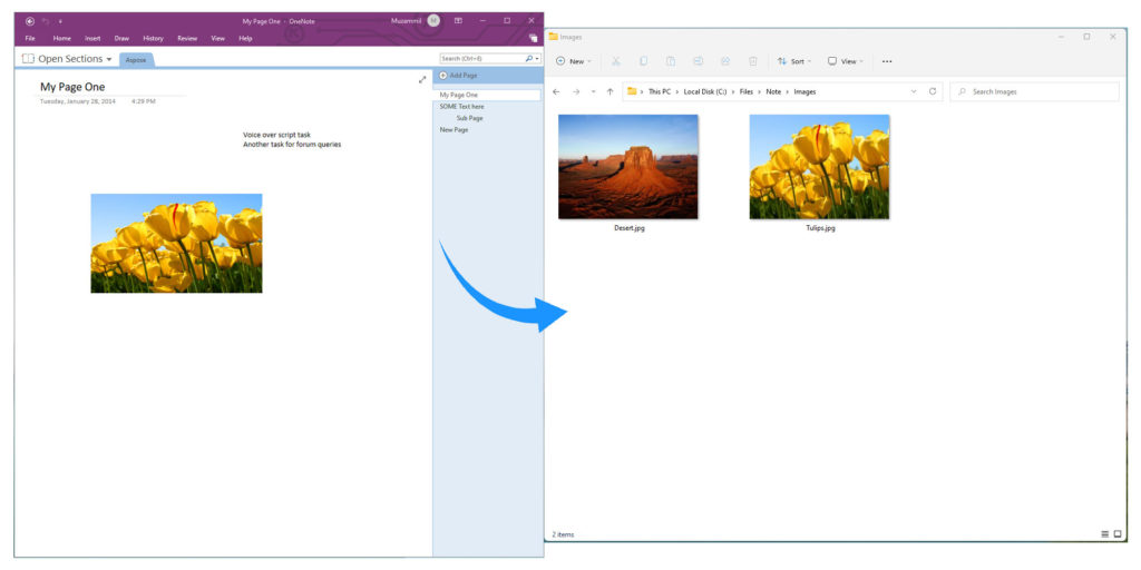 Extract Images from OneNote Documents.