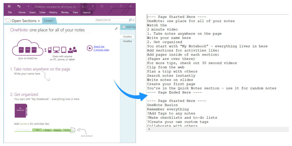 Get Text from Specific Pages of OneNote Document in Java