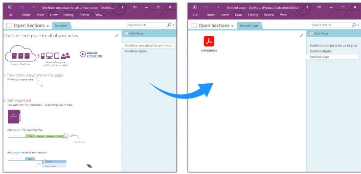 Insert PDF into Existing OneNote Document using C#