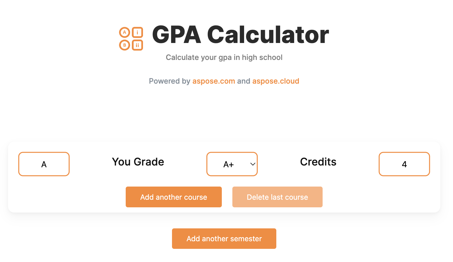 calculate CGPA online