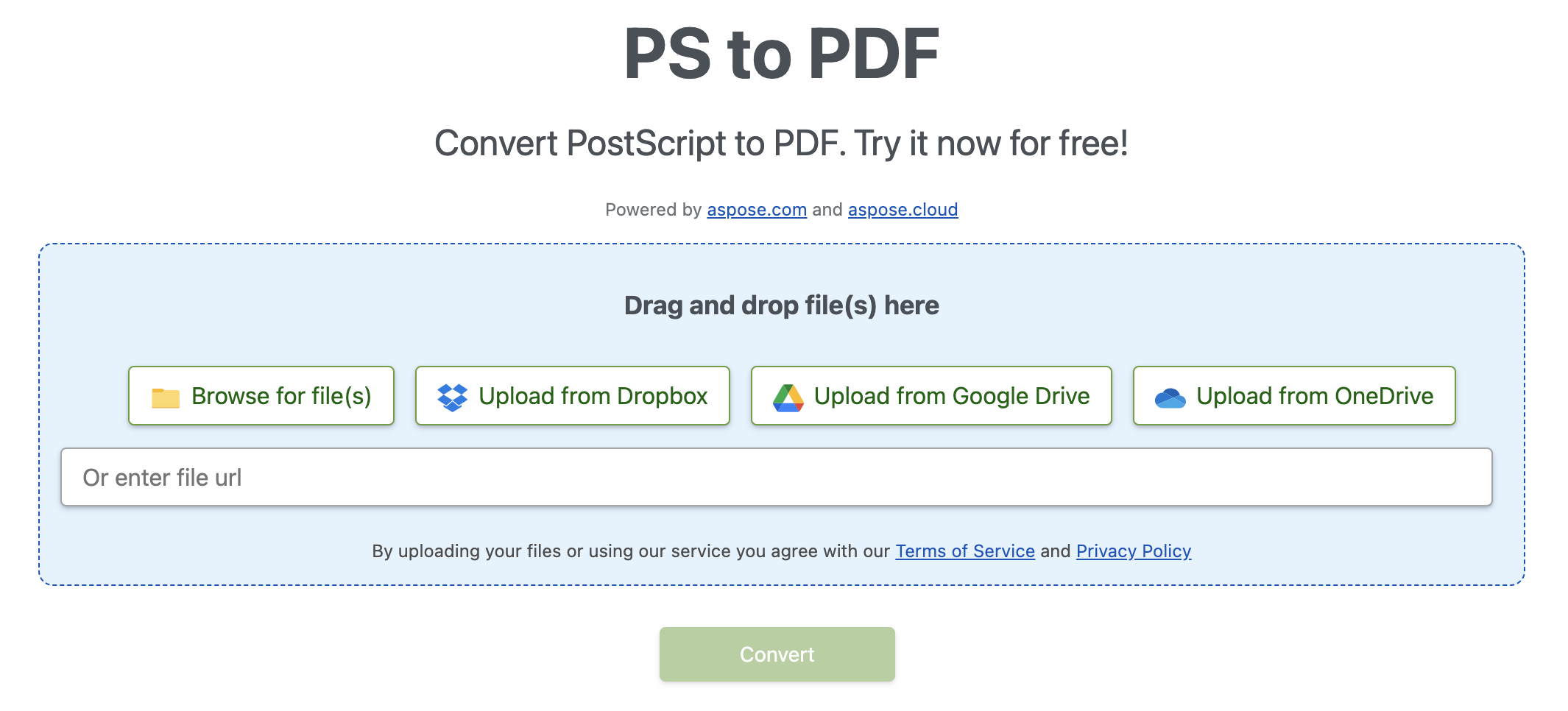 Online PostScript to PDF Converter