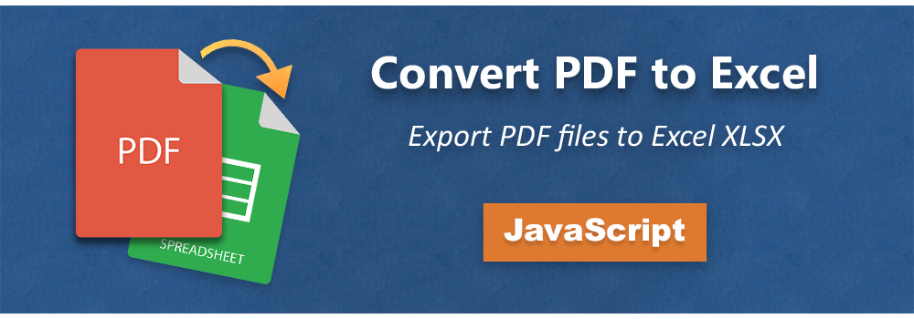 Convert PDF to Excel in JavaScript