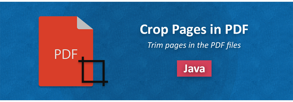 Crop PDF Pages in Java