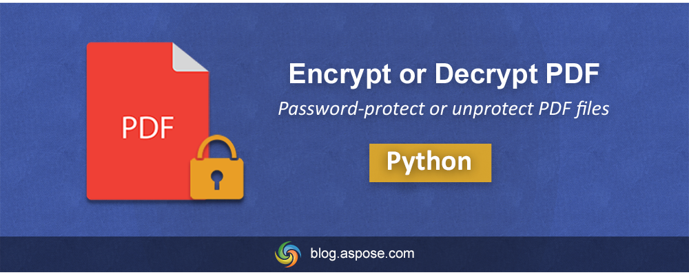 Encrypt or Decrypt PDF in Python