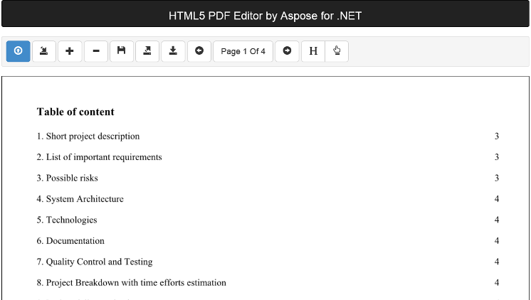 HTML5 PDF Editor for .NET
