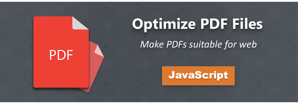 Optimize PDF in JavaScript