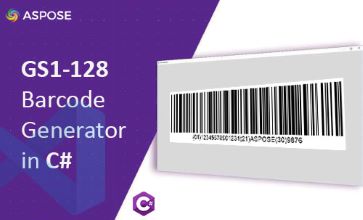 Generator kodów kreskowych GS1-128 w języku C#.
