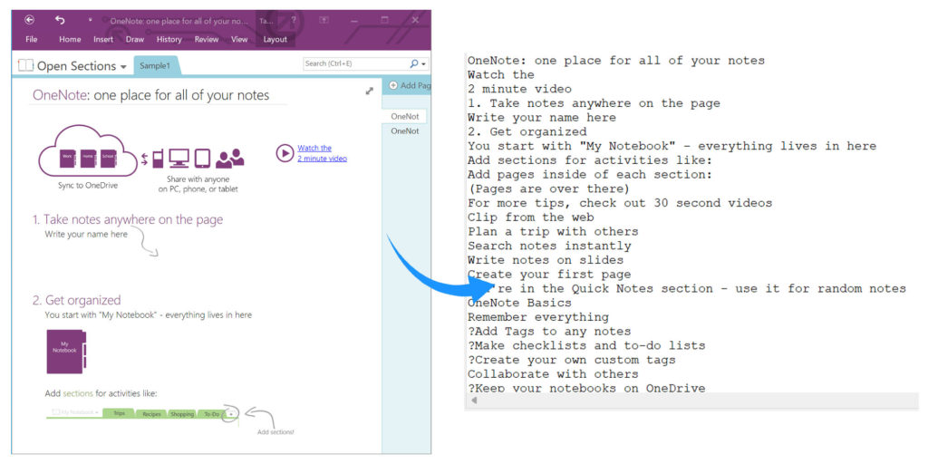Wyodrębnij cały tekst z dokumentu programu OneNote przy użyciu języka Java