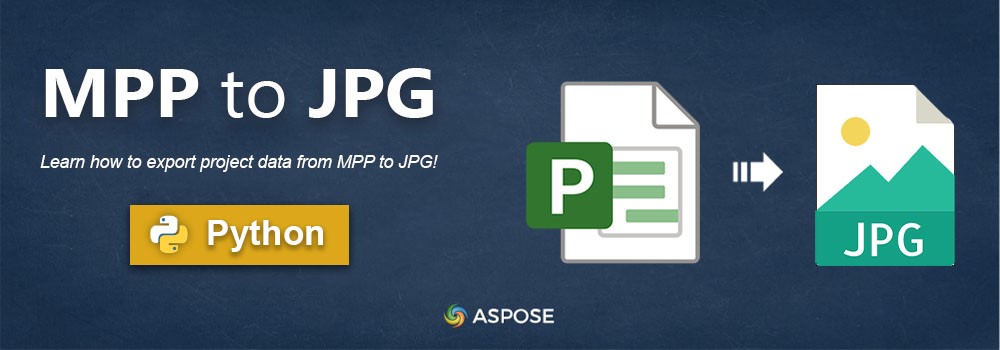 Konwertowanie pliku MPP na JPG w Pythonie | Plik MPP na JPG w Pythonie