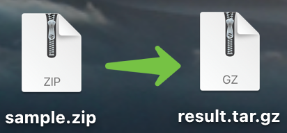 Konwerter ZIP na TAR.G.Z