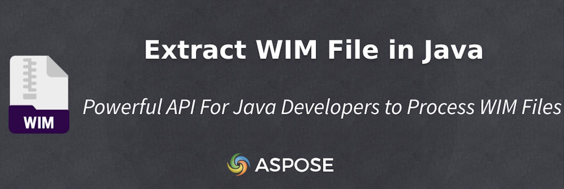 Wyodrębnij plik WIM w Java programowo