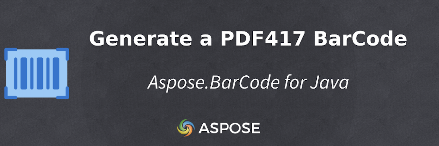 Gerar um código de barras Pdf417 em Java usando Aspose.Barcode
