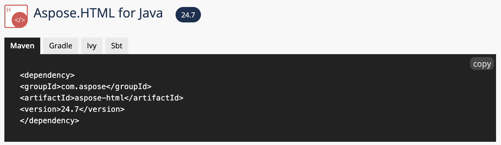 Установка Java HTML библиотеки