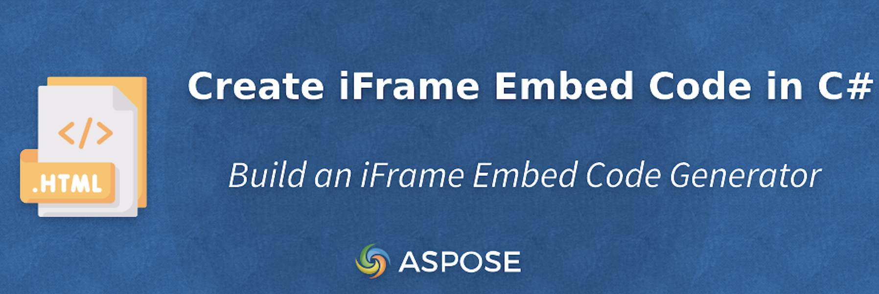 Создание кода встраивания iFrame на C#