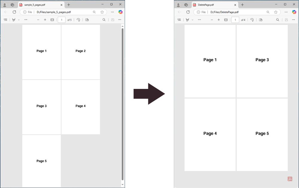 Удалить страницу в PDF-документе с помощью C#
