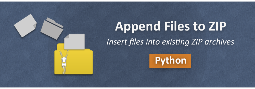 Добавить файлы в ZIP в Python