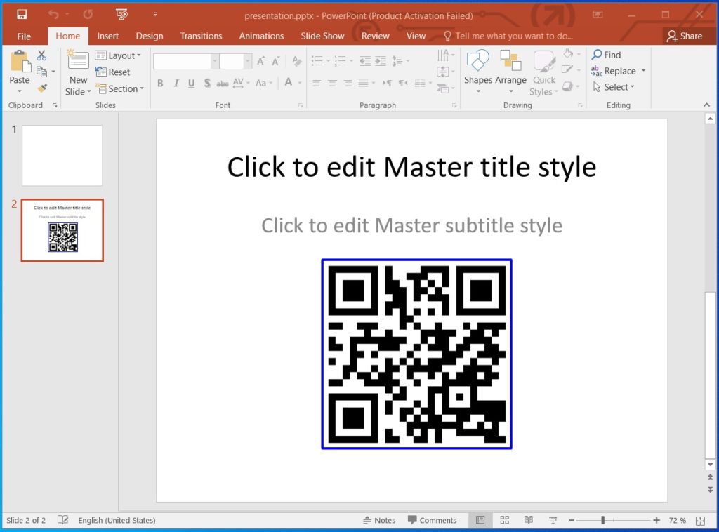 Generate and Add QR Code to Presentation in C#
