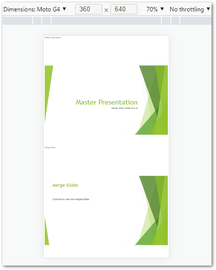 Conversion of PowerPoint PPTX to responsive HTML