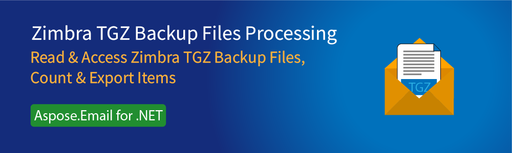 Hantering av Zimbra TGZ-filer i C#