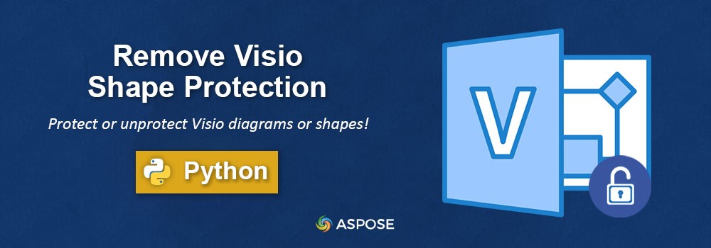 ลบการป้องกันรูปร่าง Visio ใน Python