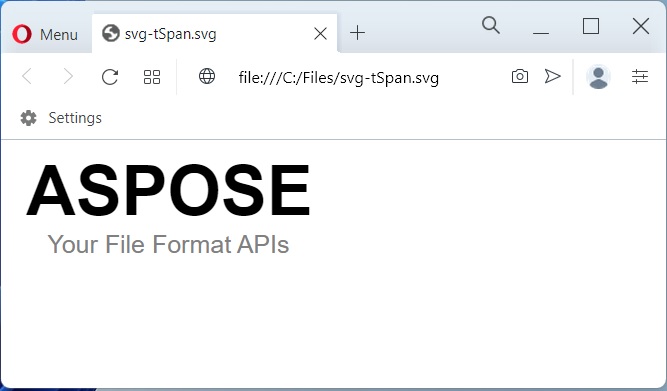 SVG-ข้อความพร้อม tspan-ใน CSharp