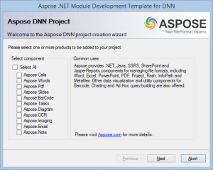 Aspose .NET Module Development Template for DNN