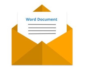 Send word document in email c#
