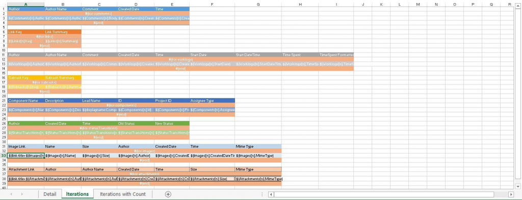 Excel template preview