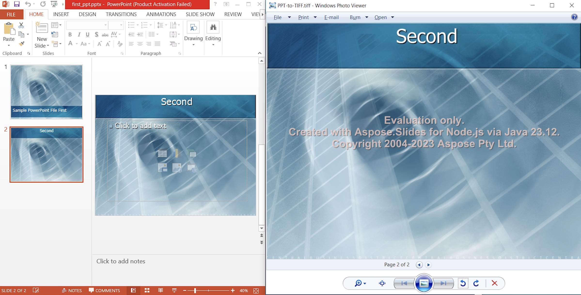 PowerPoint'i yüksek çözünürlüklü TIFF'e dönüştür