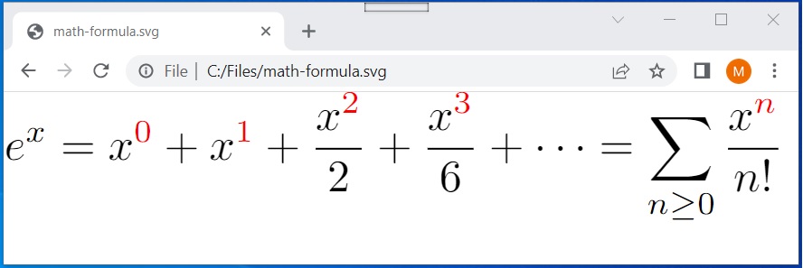 Відтворення формули LaTeX у SVG за допомогою C#