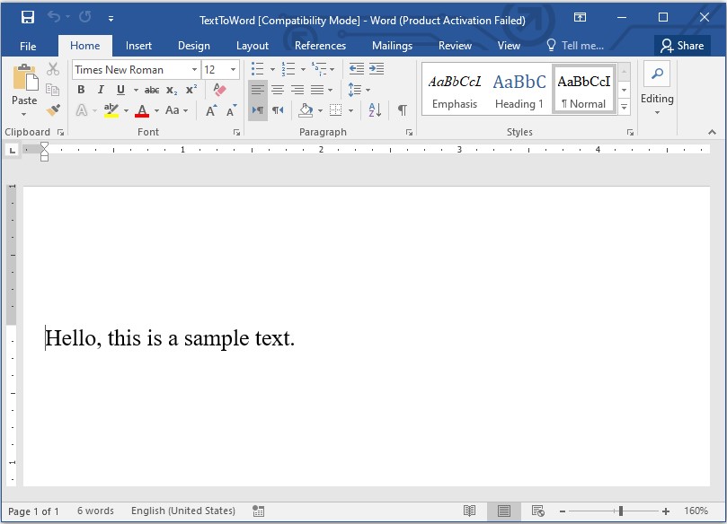 Convert Text to Word in Python