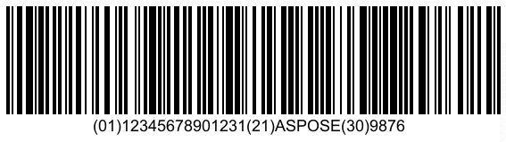 Generate GS1-128 Barcode using Java