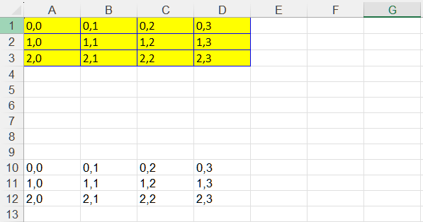 Sao Chép Chỉ Dữ liệu Dải trong Excel bằng C#