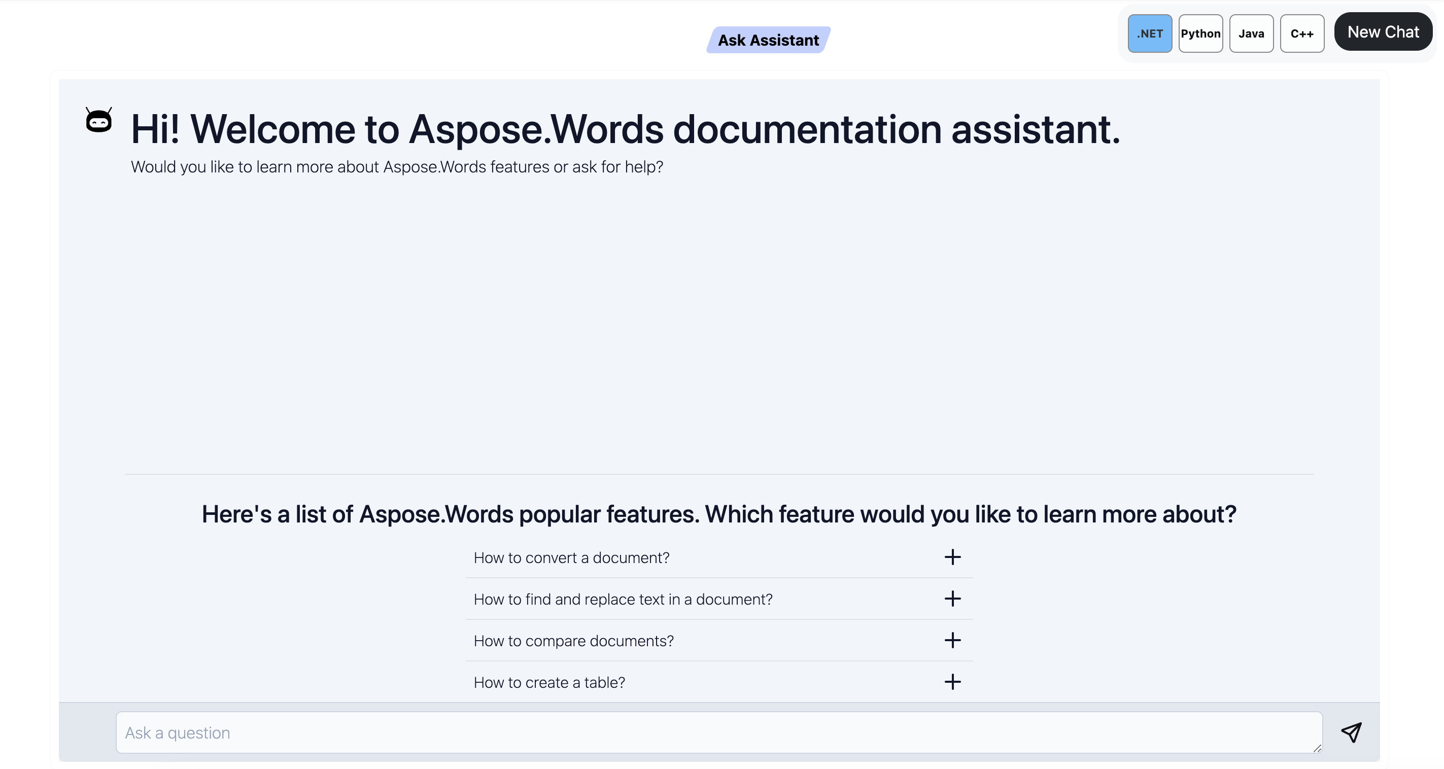 Ask Documentation AI Assistant | Documentation AI Assistant Question