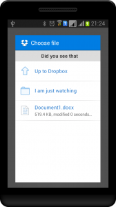 View document from dropbox in android