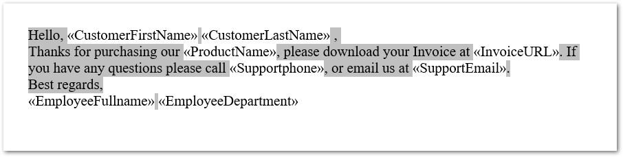 creating a mail merge template in python